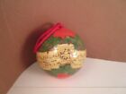Vintage Paper Mache Plastic Ball Xmas Sheet Music Christmas Ornament