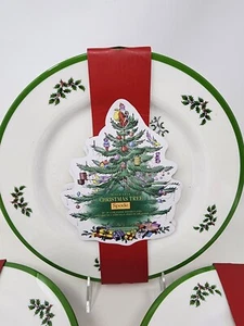 Spode Christmas Tree Melamine Dinner Plates Set of 4 New In Package - Picture 1 of 8