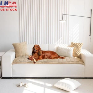 Fuzzy Pet Sofa Cover Washable Non-Slip Couch Protector Dogs Cats Heavy Duty New - Picture 1 of 7