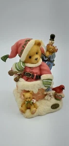 Enesco Cherished Teddies 272140 Kris Up On the Rooftop1997 Christmas holiday - Picture 1 of 12