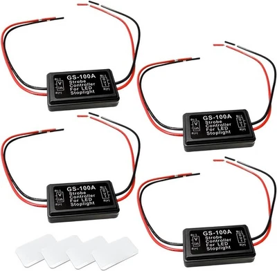 4 PÇS LED Flash Strobe Controller, 12-24V DC Car Effect Tail 4  - Imagem 1 de 4