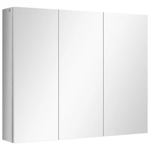 Spiegelschrank, Badezimmerschrank mit 3 Türen, Hängeschrank, Badschrank, Silber - Bild 1 von 10