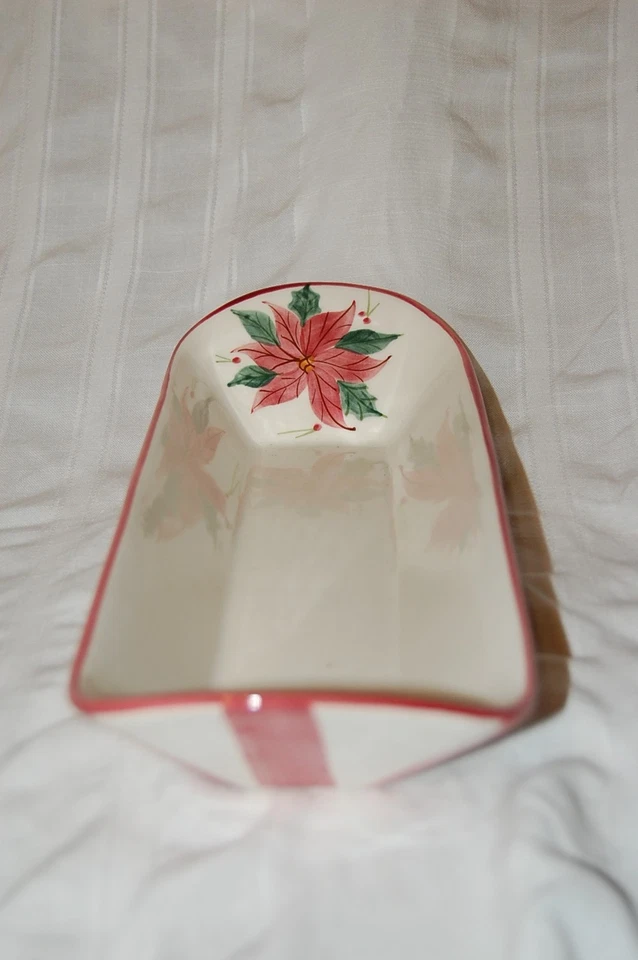 Bandeja para servir de cerámica Laurie Gates Designs con diseño Poinsetta Foto 1 de 1