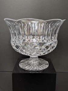 Vintage Gorham - King Edward Glass Compote Pedestal Bowl 10” - Diamond Cut - Picture 1 of 5