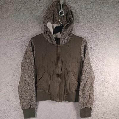 Sudadera con capucha Maurices para mujer marrón grisáceo con cremallera talla grande bolsillos manga larga cálida Foto 1 de 4