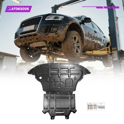 2Pcs Front Skid Plate For Audi Q5 2009-2017 Underbody Engine Splash Shield Cover Foto 1 de 4