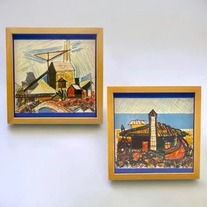 Frantisek Gross Signed Lithograph Prints Set Of 2 Framed Modernist Art Czech Art - Picture 1 of 14