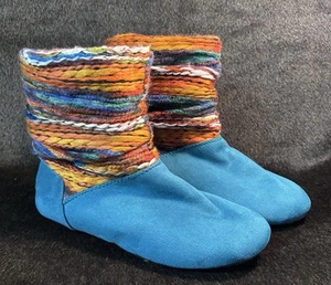 BEARPAW Natoma II Women’s Boots Teal Lambswool Ankle Size 8 - Picture 1 of 7