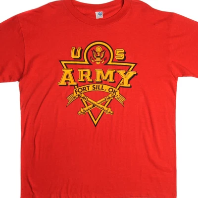 CAMISETA VINTAGE EJÉRCITO EE. UU. FORT SILL TALLA GRANDE HECHA EN EE. UU. AÑOS 80 Foto 1 de 4