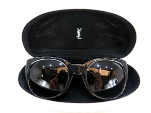 YVES SAINT LAURENT Black Sunglasses Made in Italy With Case - Picture 1 of 6