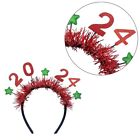 Colored Ribbon Hairhoop Accessories Merry Christmas Headband  New Year Party