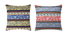 Ethnic Floral & Paisley Print Square 17 x 17 Cushion Cover Pillowcase for Couch