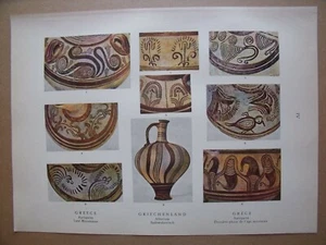 Ornaments, decoration motifs, GREECE ..Antique Print..1924 - Picture 1 of 1
