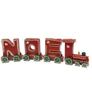 vtg 1980s Christmas train candle holder NOEL Lego 1984 Taiwan wood 12” Long READ - Picture 1 of 11