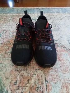 Men's US Size 10 - PUMA Hybrid NX Black Red Yellow - Picture 1 of 14