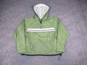 Vintage Nike Jacket Womens Medium Green Track Windbreaker Pullover Swoosh 90s
