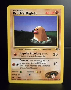 Pokémon TCG - Brock's Diglett - 67/132 - Unlimited - Gym Challenge 2000 - LP/NM - Picture 1 of 1
