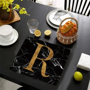 1 pieza Iniciales Impresas Colchonetas Mesa Comedor Tapetes Cena Hogar Cocina PlaceMat - Imagen 1 de 33