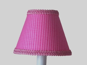 Pink Striped Chandelier Shades, 5" Mini Lamp Sconce Shade, Girl's room - Picture 1 of 1