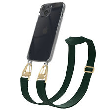 Handykette für Apple iPhone 13 verstellbar breit Umhängehülle Band Silikon Grün