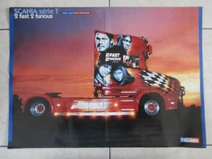 POSTER CAMION SCANIA Série T Decor 2 FAST 2 FURIOUS  55 x 42 cm - Picture 1 of 1