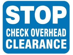 Stop Check Overhead Clearance Railroad Railway Train Sticker Decal R7358 - Picture 1 of 1