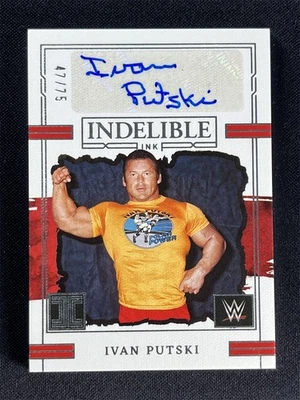 2023 Panini Impeccable WWE Ivan Putski #IN-IPK Indelible Ink Auto /75 - Image 1 of 2