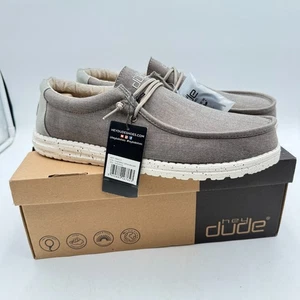 Hey Dude Herren Wally Größe 15 Chambray Sepia Braun Niedrig Halbschuh Schuhe 110061549 - Bild 1 von 16