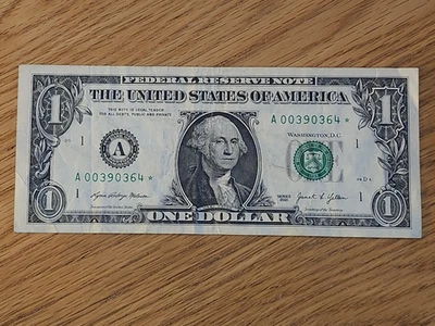 2021 $1 "STAR NOTE" BOSTON DISTRICT A00390364* RUN #1 640K - Image 1 of 4