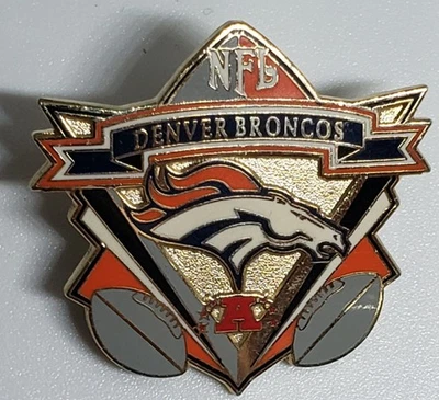 Prendedor de fútbol americano con logotipo de los Denver Broncos envío con licencia de la NFL solo regalo de Navidad EE. UU. Foto 1 de 4