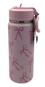 Botella de agua aislada Hydrapeak Pink Bow Flow 32 oz colección artesanal NUEVA - Imagen 1 de 9