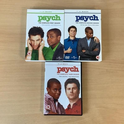 Psych TV Series Seasons 1-3 DVD Bundle 1 2 3 (James Roday, Dulé Hill) - Image 1 of 4