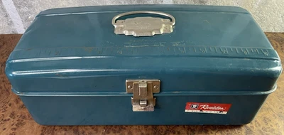 Caja de aparejos de metal Western Auto Revelation de colección caja de exhibición de herramientas verde azulado Foto 1 de 4