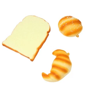 3PCS Fake Breads Artificial Croissant Simulation Realistic Dessert Food Model... - Picture 1 of 7