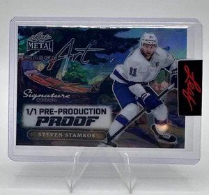 Steven Stamkos 2024 Leaf Metal Signature Series 1/1 Pre-Production Proof - Picture 1 of 2