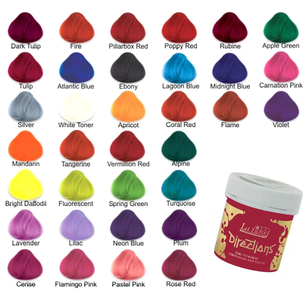 Directions Haarfarbe Set – 4x 88 Ml Creme In Dark Tulip, Semi-permanent Für Lebendige Farbtöne