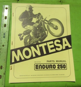 Montesa Enduro 250 Parts Manual & Owners Manual 1974-1976 OEM NOS 75 Page 54M - Picture 1 of 5