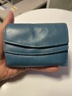 Golunski Ladies Blue Leather Purse Bifold Wallet .￼