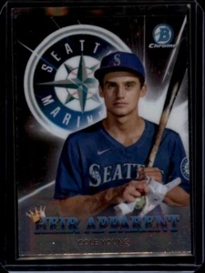 2022 Bowman Chrome Draft Heir Apparent #HA17 Cole Young Mariners - Picture 1 of 2