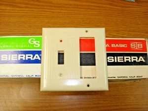 Sierraplex Biplex Triplex Vintage Switch Outlet Cover Plate 2 Gang Sierra Ivory - Picture 1 of 6