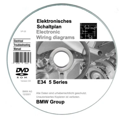 Bmw serie 5  (E34) ETM schemi elettrici - Wiring Diagrams su cd - Immagine 1 di 4