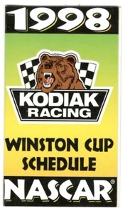 RARE 1998 Nascar Winston Cup Kodiak Racing Car Schedule !!! Steve Grissom - Picture 1 of 1