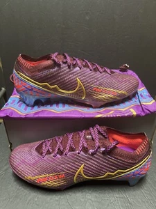 Sz 9 - NIKE ZOOM VAPOR 15 ELITE KM FG MENS ‘KYLIAN MBAFFE x’ DARK BEETROOT NEW - Picture 1 of 12