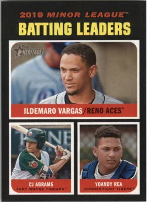2020 Topps Heritage Minors #184 Ildemaro Vargas Yoandy Rea CJ Abrams LL - NM-MT - Image 1 of 2