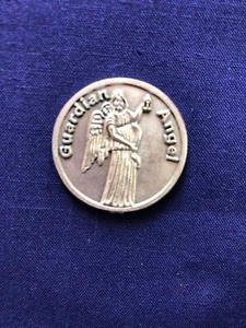 GUARDIAN ANGEL" POCKET TOKEN with PRAYER" 1-1/2" Round NEW - Picture 1 of 2