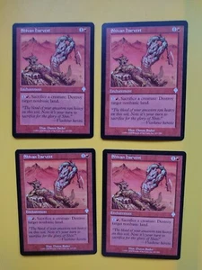 MTG Card. Shivan Harvest playset. Invasion Enchantment 4 cards - Picture 1 of 6