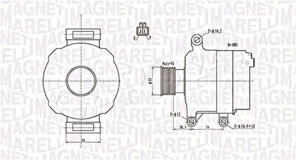 Alternador para MAZDA 6 A3TG0081 MAGNETI MARELLI Foto 1 de 1