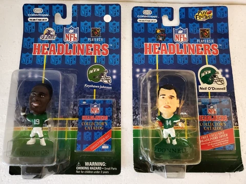 Keyshawn Johnson, Neil O'Donnell New York Jets 1996 Corinthian NFL 3" Headliners Cover