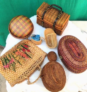 Old 7 Wicker Baskets - Picture 1 of 24