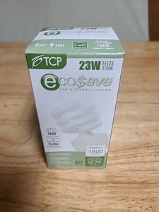 TCP ECOSAVE 23 WATT CFL Bulb 10,000 Hours 1,600 lumens - Picture 1 of 2